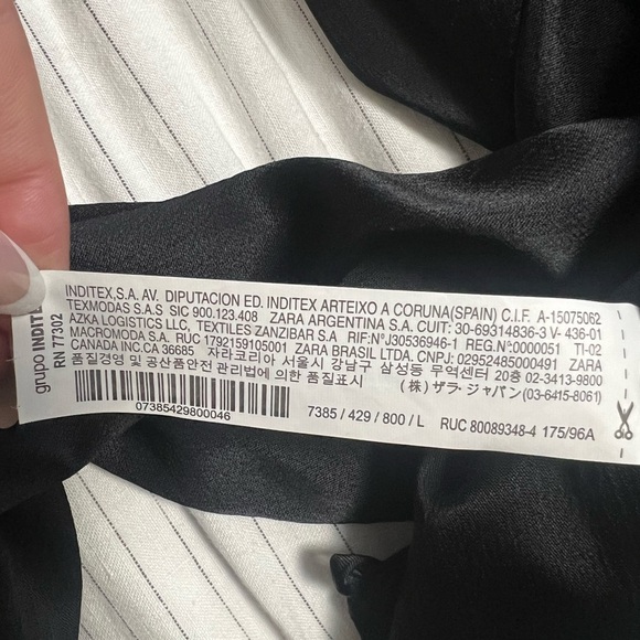 Zara Satin Top Black with Adjustable Back Ties - Picture 8 of 8